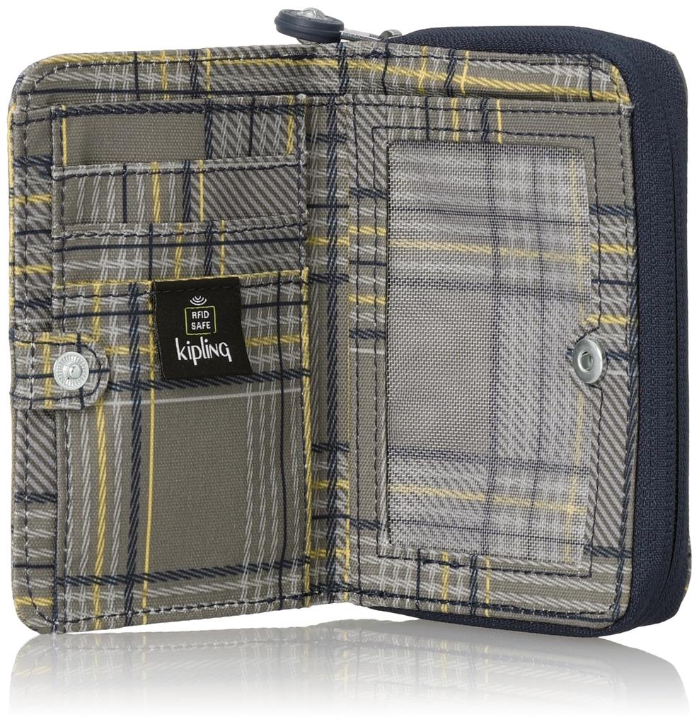 Kipling Официальный эксклюзив для Японии MONEY LOVE Сине-серый в клетку KI6791S6Z Кошелек-портмоне 0.01 л Женский