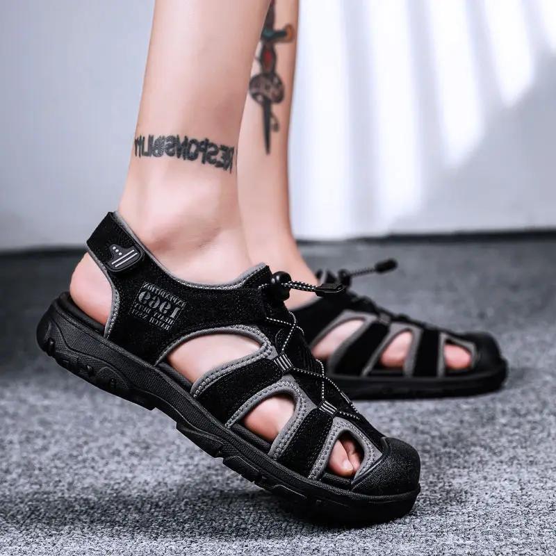 Спортивная мужская обувь Лето 2024 Бег На открытом воздухе Мужские сандалии по акции Большой размер Дешевая ликвидация Стильная В приветственной сделке Нескользящая V