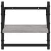 4 Piece Wall Shelf Set with Rods Grey Sonoma Engineered Wood