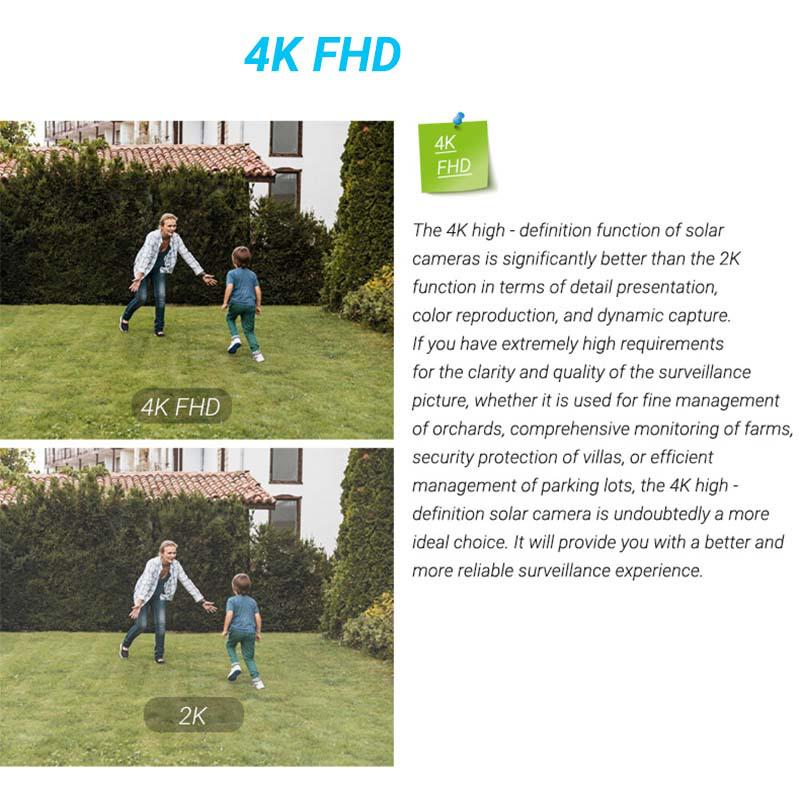 Solar-Powered Triple-Lens Rotating Alert Camera with Red & Blue Lights - Waterproof Outdoor Surveillance