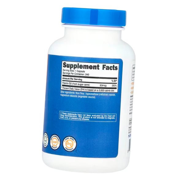 Витамин Д2, Vitamin D2 2000, Nutricost  240капс (36647055)