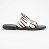 Arela Mules Zebra Print Leather Woman