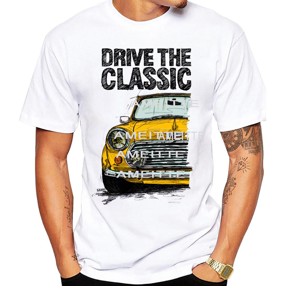 Drive The Classic Minies Cooper. T-Shirt Summer Men Short Sleeve Classic Car Casual Boy Tees To