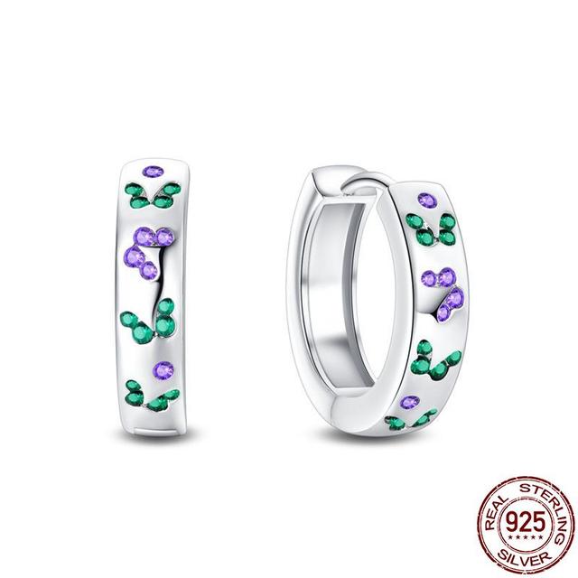 100% настоящие серьги из серебра 925 пробы, снежинка, циркон, в форме сердца, золото, розовое золото, циркон, ювелирные изделия, сверкающий кулон-обруч