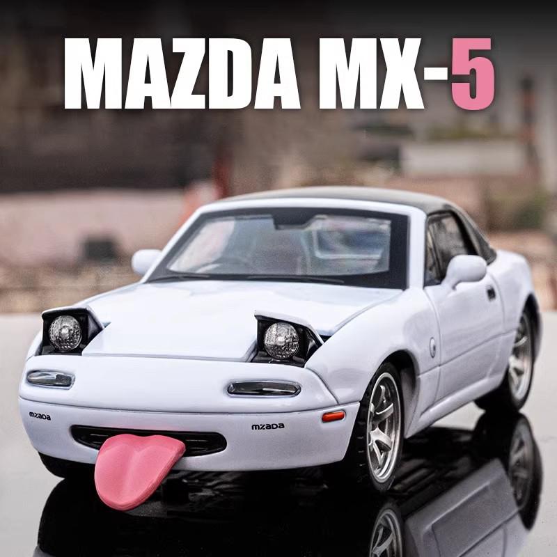 1/32 Mazda MX5 MX-5 Металлическая литая модель автомобиля Игрушка Звук и Свет Оттянуть Назад Детская Игрушка Коллекционные Предметы Подарок на День Рождения