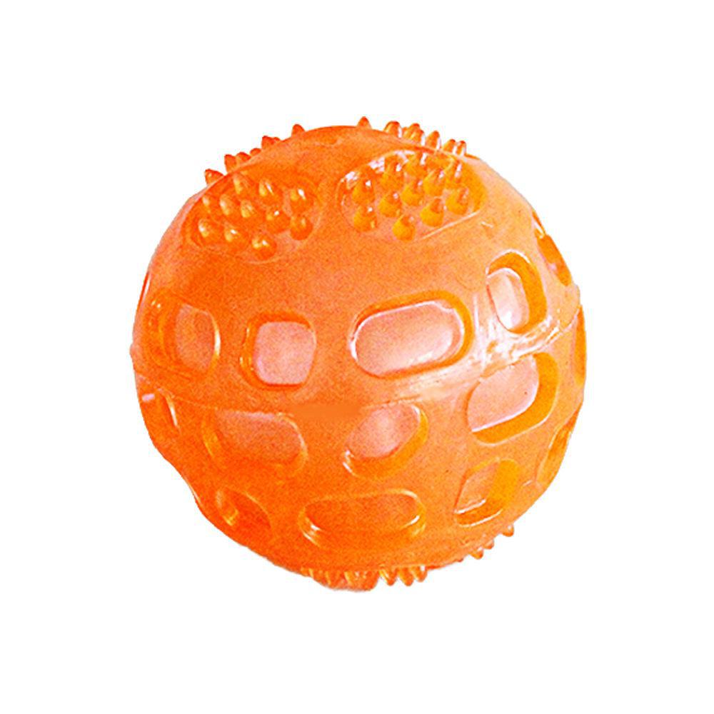 Игрушка для собак из термопластичной резины, устойчивая к укусам: Интерактивный мяч для прорезывания зубов со звуком для чистки зубов