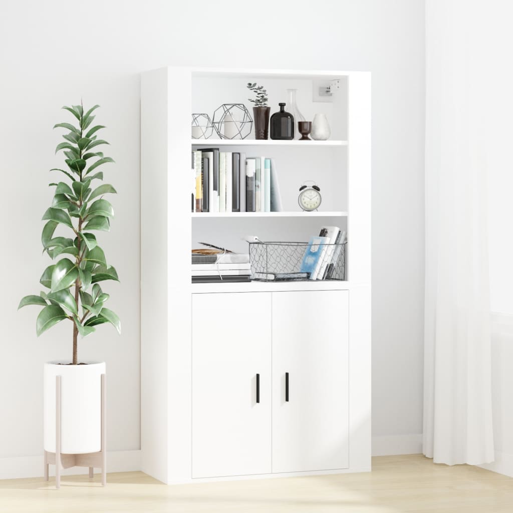 Vidaxl Szafka Ścienna, Biała, 80X33X80 Cm, Materiał Drewnopochodny