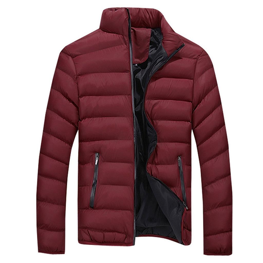 Men Winter Padded Coats Warm Slim Fit Outerwear Thick Casual Jacket Stand-Collar Lightweight Outerwears For Man Comfort Hombre