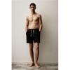 H M Regular Fit Pique sHorts Black