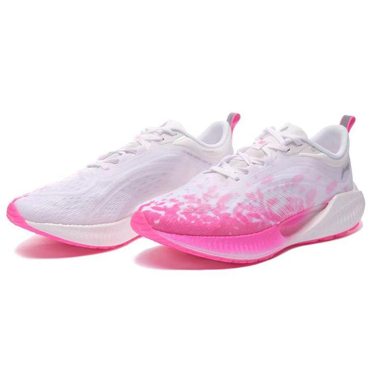 Li-Ning Ультралегкие 19 светоотражающие легкие кроссовки с низким верхом женские кроссовки белые розовые ARBS002-30