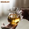 330ml High Borosilicate Glass Melon Tea Pitcher Divide Tea Cha Hai Dispenser Justice Cup With Handle Fair Mug Teaset Accessories