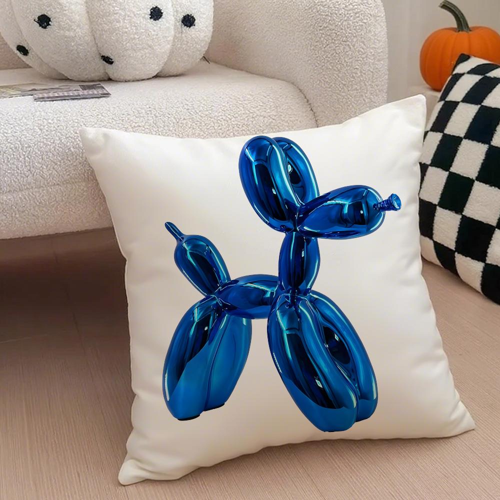 Trendy Art JJeff Koons BBalloon Dogs Cushion Cover Throw Pillow Cover Hidden Button Durable Polyester Chair Cushion