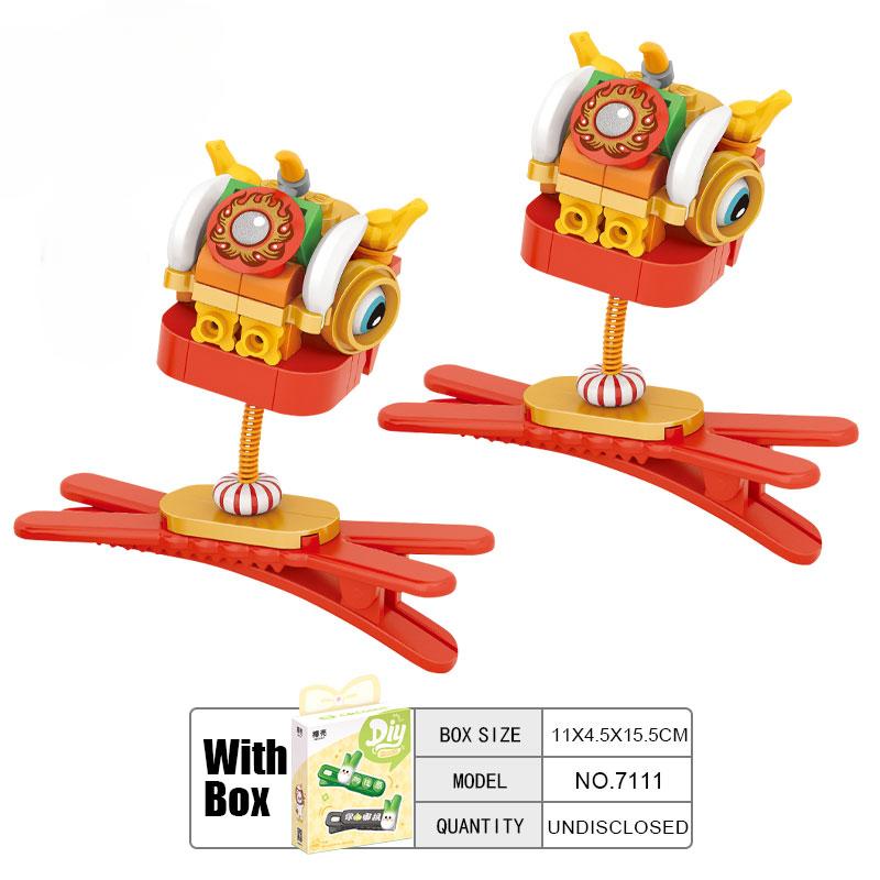 Строительные блоки из скорлупы кокоса, заколки с пандой, кошка, животное, забавные аксессуары для игр в дофамин, подарок для маленьких девочек, Loz