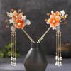Flower Ancient Hair Stick Sets Tassel Wedding Hair Accessories Antique Bridal Headwear  Cheongsam