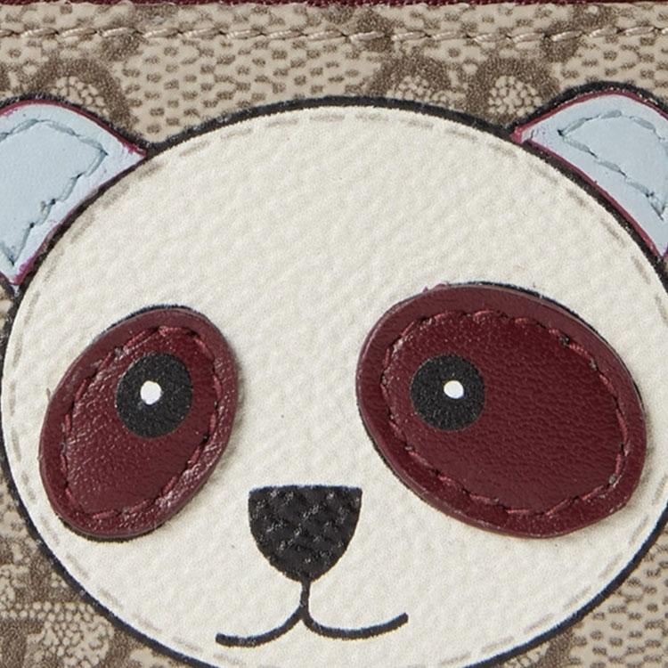 Gucci GG Logo Pattern Multi-Card Holder Women Wallets Beige Dark-Brown 818769-FAEEO-8575