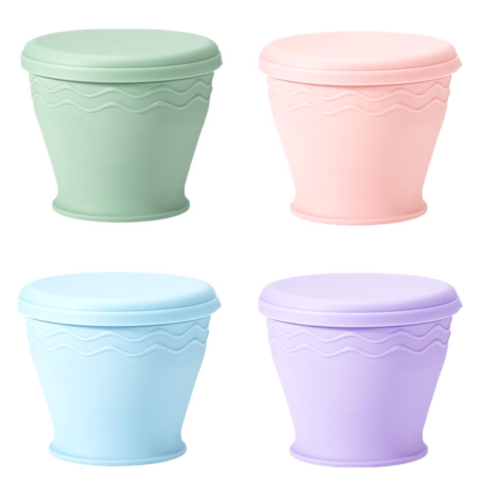 Custom Cartoon Silicone Folding Cup and Retractable Bowl Set for Travel and Daily Use