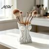 Dressing Table Storage Gothic Makeup Brush Tube, Retro Skull Desktop Organizer, Desk Accessories Decorative Plastic Holder for And Office Tool