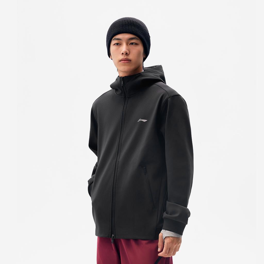 Li Ning Fitness Series Hooded Logo Letter Stitching Jacket Men Jacket AWDVC39-5