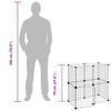12 Piece Pet Cage with Door Black 35 x 35 cm Steel