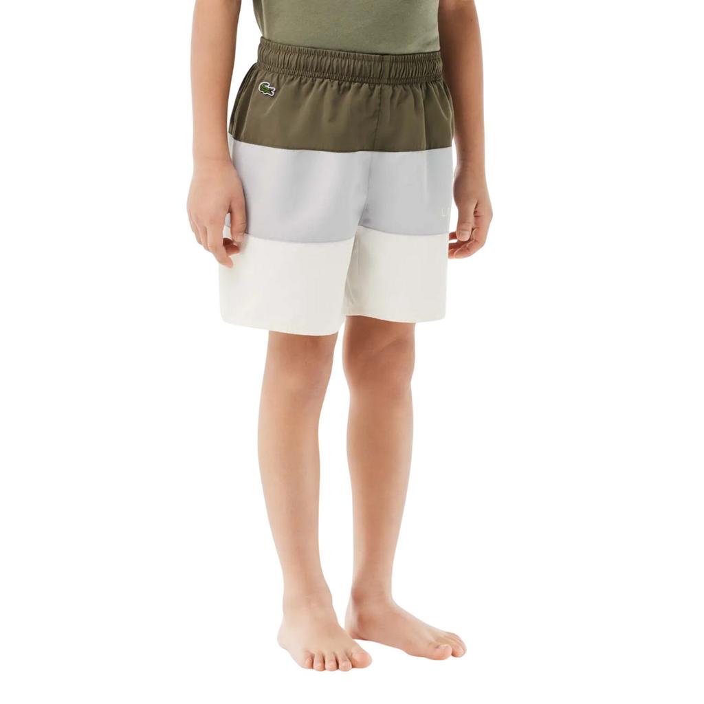 Lacoste Boys Colour Block Taffeta Swimming Trunks