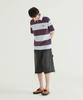 COVERNAT Striped Rugby Collared T-Shirt Yellow