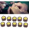 10x Roues à lamelles abrasives Ø40×25×6 mm, tige 6 mm – Meule de polissage pour perceuse (AIMOONSA)