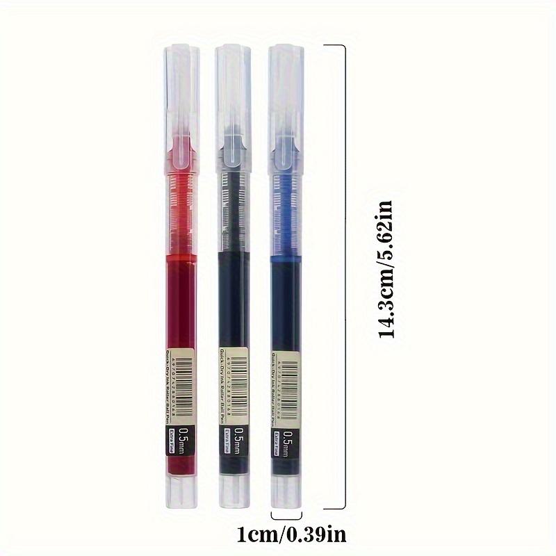 50pcs Quick-Dry 0.5mm Fine Tip Rollerball Pens, Lightweight Plastic Visible Ink Writing Pens, Suitable for School and Office