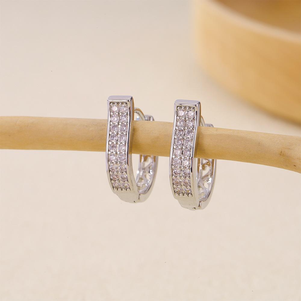 Color Earrings Women'S Jewelry Selection, Fashionable Multi-Style Zircon Earrings Inlaid With Zirconium Exquisite Jewelry