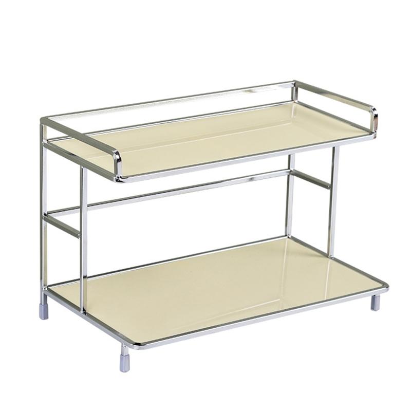 2 Tier Storage Holder Countertop Stand Organizer Household Organization for Home Bedroom Dormitory Cosmetics