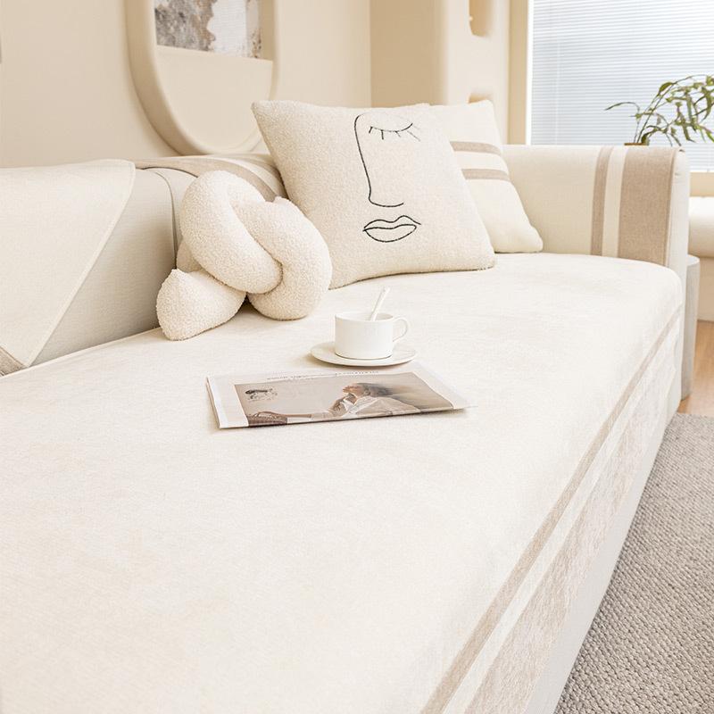 Подушка для дивана из синели, всесезонное универсальное нескользящее кожаное полотенце для дивана, новая подушка для сиденья дивана, подушка для дивана