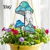 Garden Gifts for Women Colorful Planter Insert Stake, Double-Sided, Flower Pot Decor Metal Decorations Insect Animal Stake Plant Pots Bed Decoration