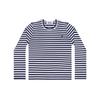 COMME des GARCONS PLAY Футболка в полоску с маленьким логотипом, длинный рукав 'Сине-белая мужская AZ-T210-051-1'