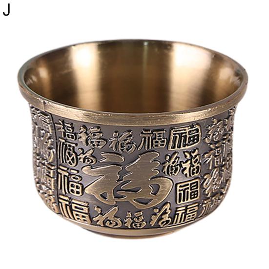 Чашка Yousheng Teacup противоскользящая компактного размера из цинкового сплава с эстетическим рельефным узором для ликера для банкета