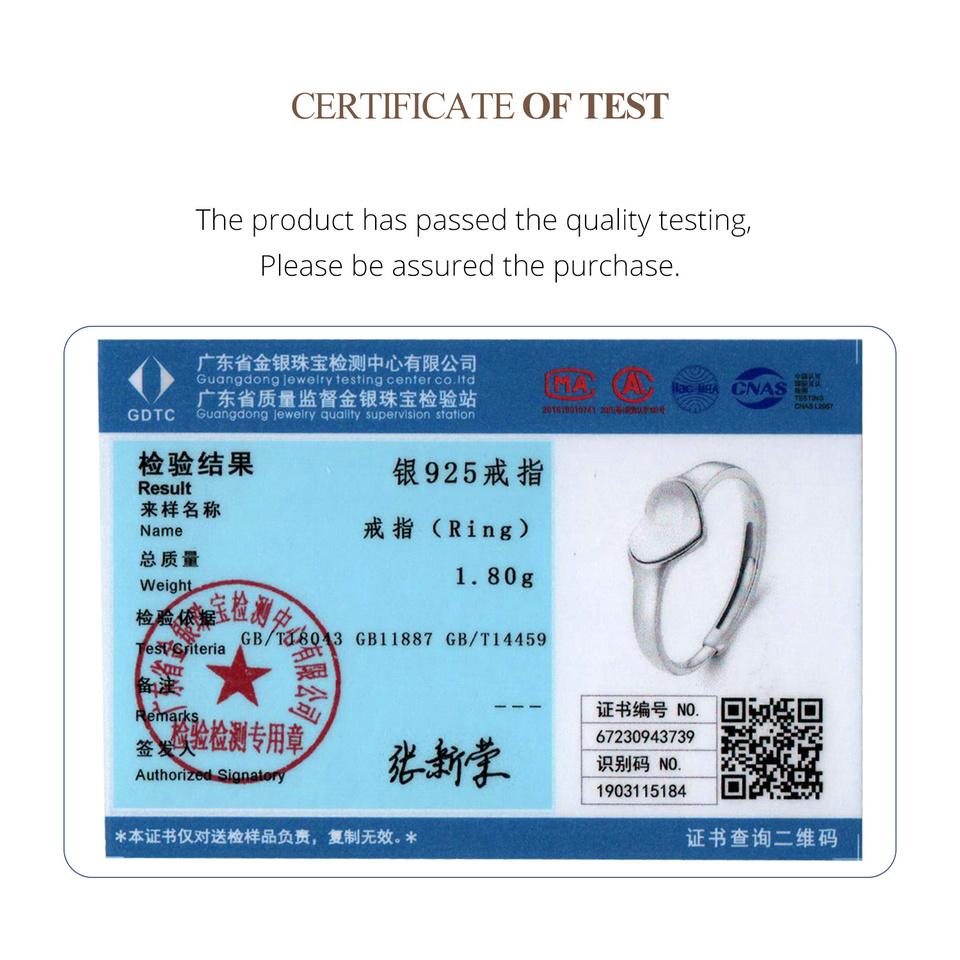 BAMOER, стерлинговое серебро 925 пробы, полированное кольцо «Свет и тень, любовь», регулируемое кольцо с отверстием в форме сердца для женщин, подарок на день Святого Валентина