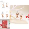 Festive Reindeer Acrylic Earrings For Women With Unique Geometric Style And Christmas Vibe