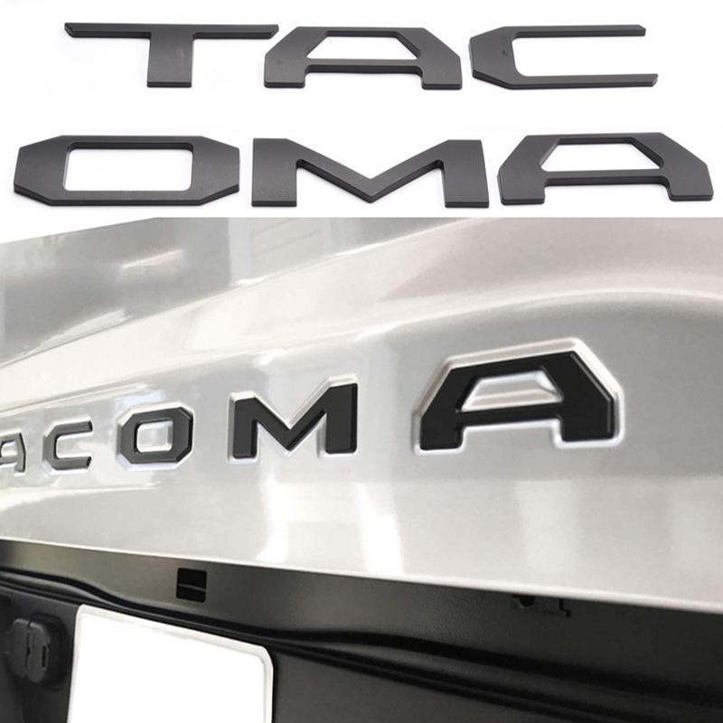 ACH1 3D ABS Car Letters Emblem Badge for Toyota Tundra Tacoma Pickup Truck Rear Tailgate Logo Sticker Decal Exterior Mod Accessories
