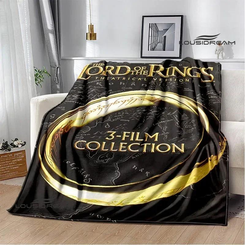 Одеяло с принтом Властелин колец Теплые фланелевые одеяла Мягкое и удобное Домашнее дорожное одеяло подкладки для кровати Подарок на день рождения