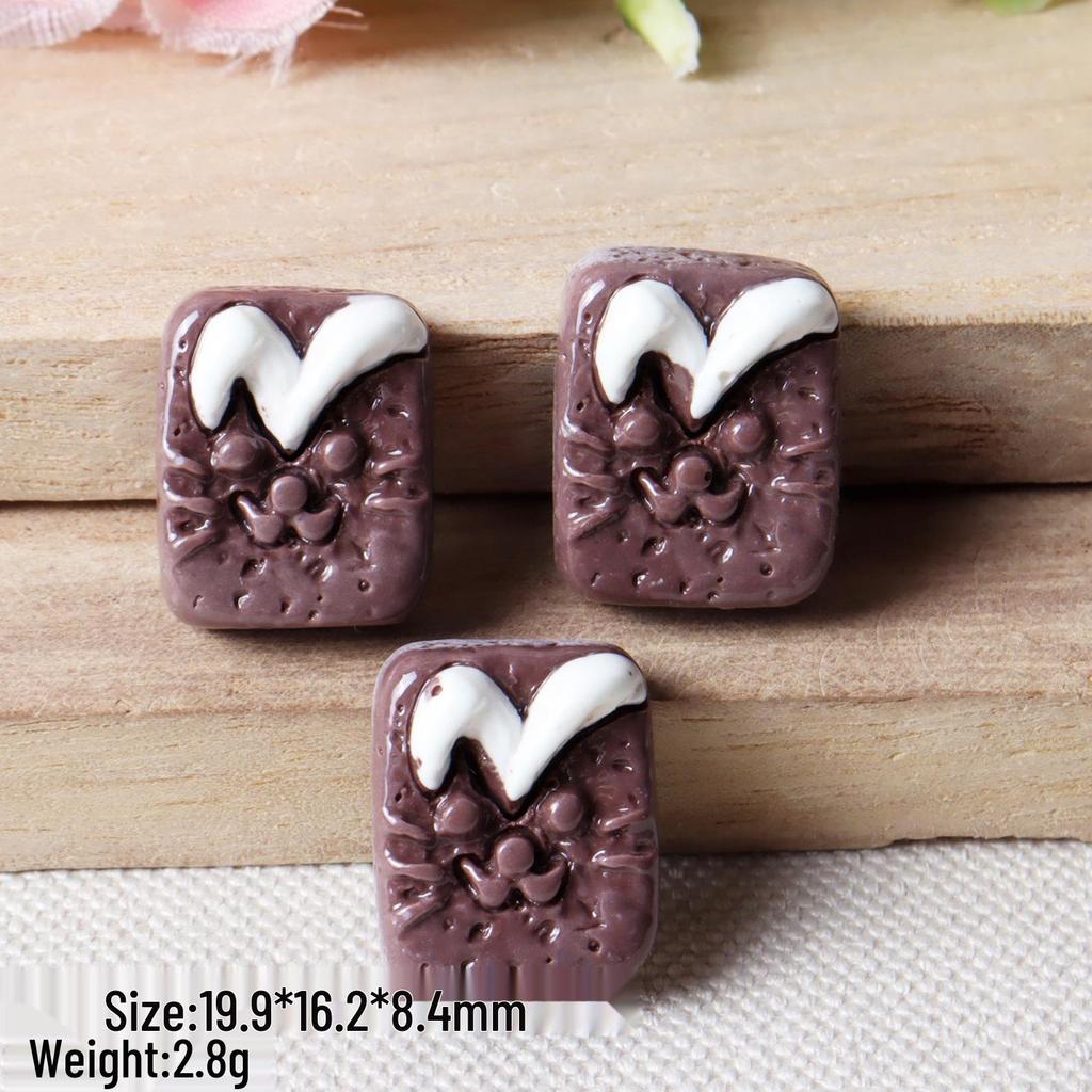 Мини-заколки для волос из смолы ручной работы: Дизайн печенья и хлеба