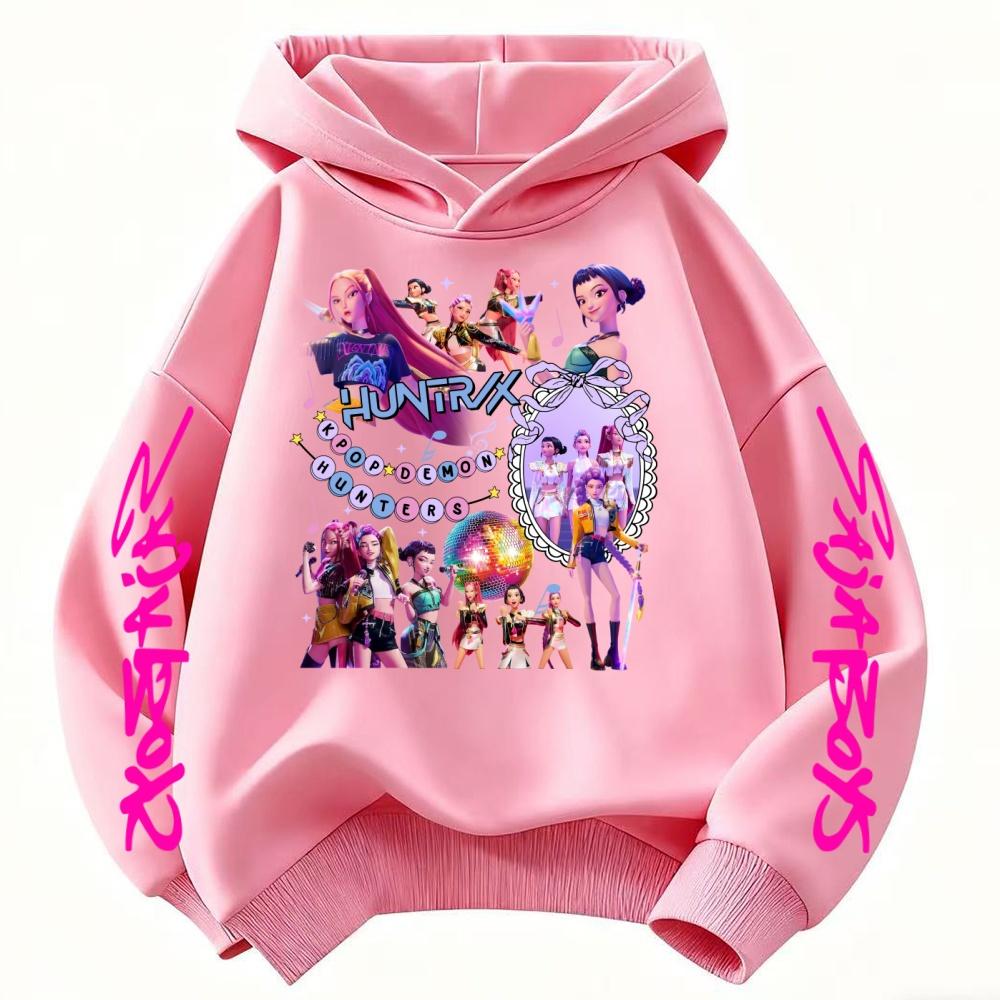KPop Demon Hunters Hoodie Music Style Girls Fashion Casual Sweatshirt Christmas Kid K-Pop Demon Hunters Hoodies
