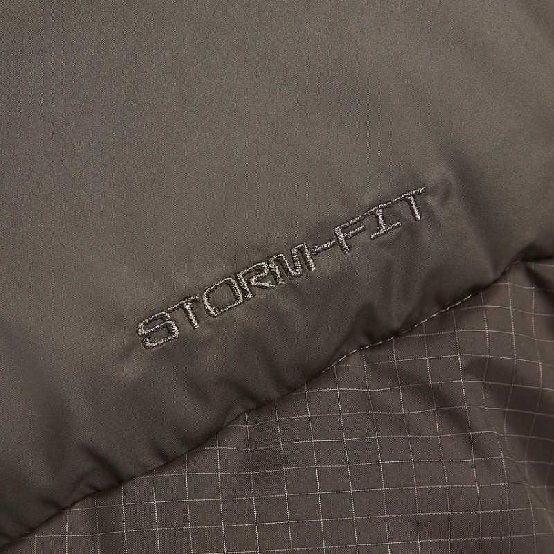 Nike Спортивная одежда Storm-FIT Свободный ветрозащитный водоотталкивающий однотонный пуховый жилет Женские жилеты минерально-серого цвета HF7897-004