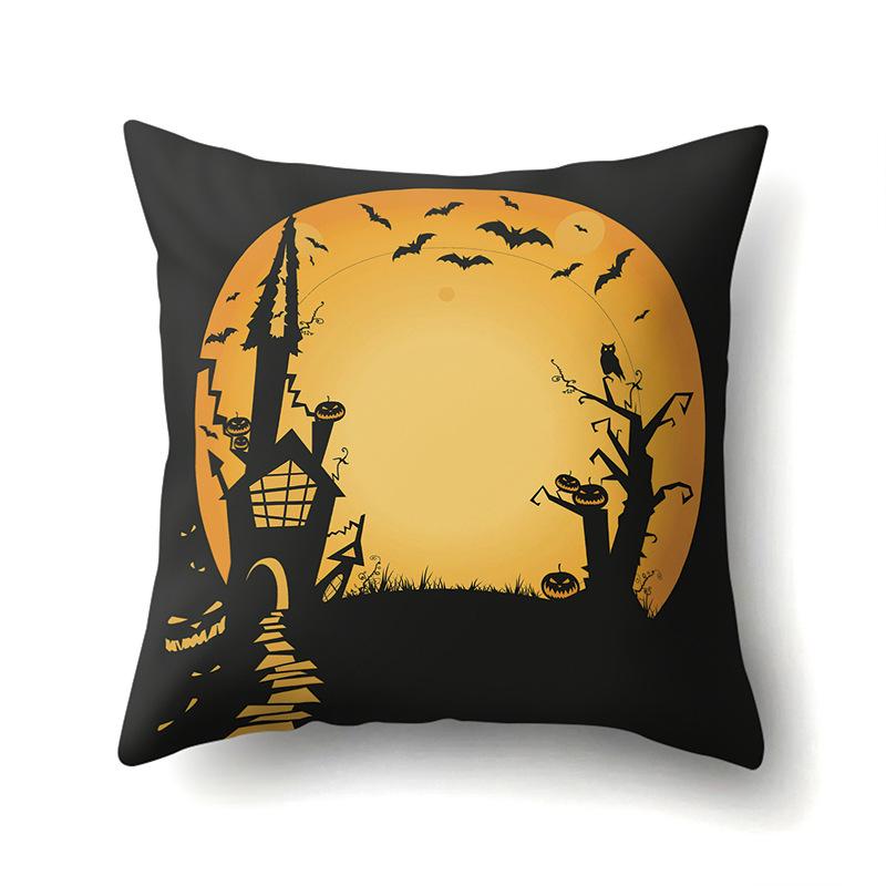 Halloween Pillowcase Car Waist Pillow Pumpkin Sofa Cushion Cover Office Home Living Room Pillowcase