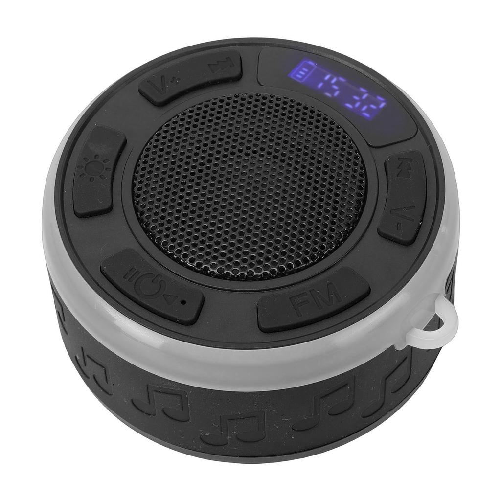 Bluetooth-динамик для душа с присоской, светодиодными часами, RGB-подсветкой, стереозвуком, водонепроницаемый, портативный динамик для ванной комнаты