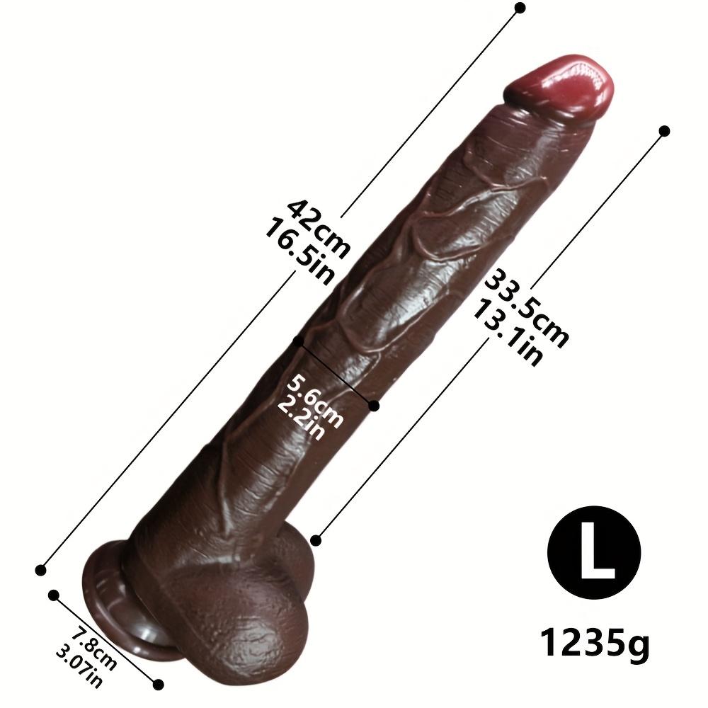 16.5 Inch Extra Large Dildo – Soft Silicone Realistic Penis, Giant XL Thick Dildo with Suction Cup, Flexible G-Spot Stimulator for Men & Women