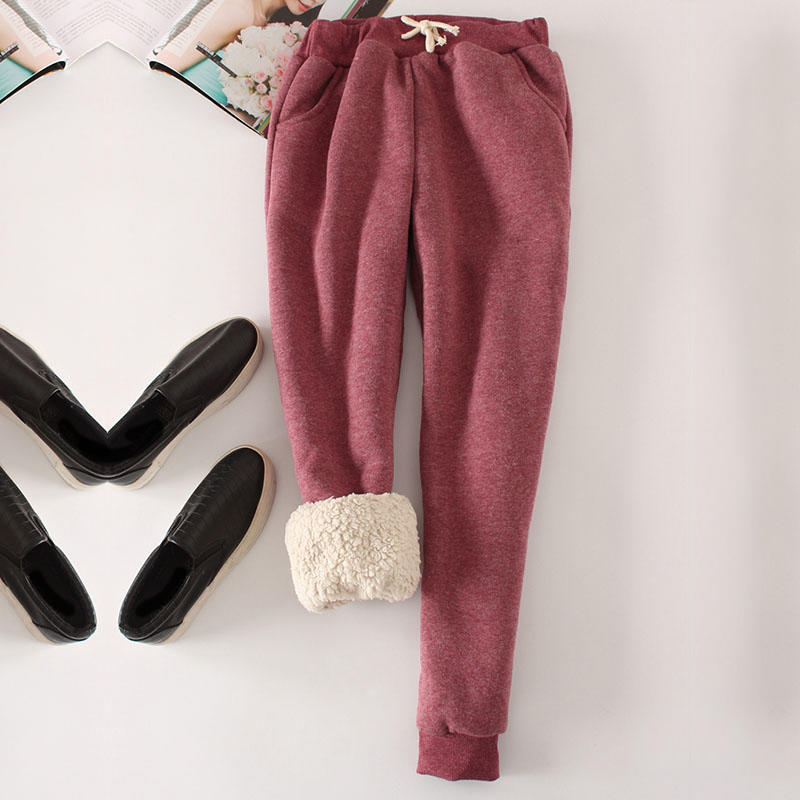 Женские бархатные толстые брюки, осенние и зимние толстые повседневные шаровары