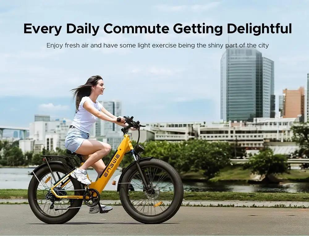 Электровелосипед ENGWE E26 Stepover 26*4,0 дюйма Толстые шины Аккумулятор 48 В 16 Ач Мотор 250 Вт Горный велосипед Максимальный запас хода 140 км Максимальная скорость 25 км/ч