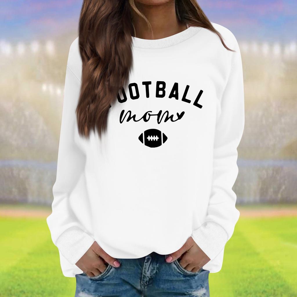 Женская модная повседневная толстовка с длинным рукавом и круглым вырезом с принтом