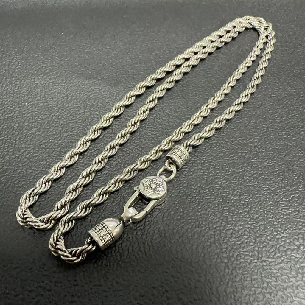 Агрессивная личность Вязание Жареное тесто Крученое ожерелье Воин Модные украшения Гальваническое ожерелье Мужское и женское хип-хоп ожерелье