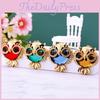 Eye-catching Rhinestone Owl Keychain Stylish Metal Keyring Perfect For Any Occasion Gifts