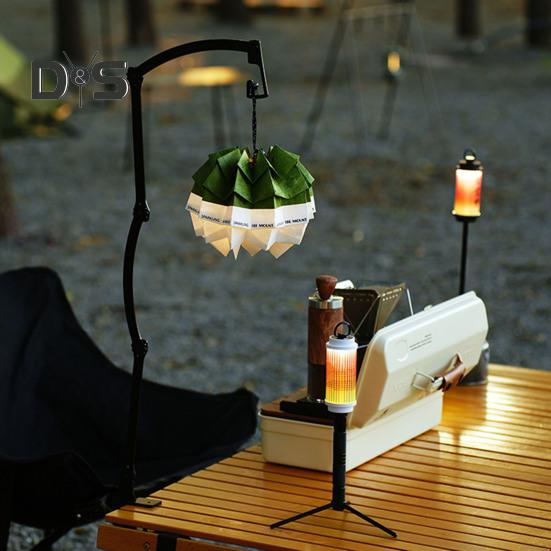 Абажур из сосновой шишки с регулируемой веревкой, складной, водонепроницаемый, для кемпинга, с кнопкой, подвесной фонарь, украшение