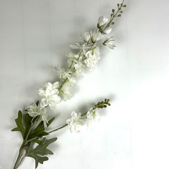 Simulated Hyacinth Silk Delphinium Flowers Realistic Texture Iron Wire Stems Fake Flower
